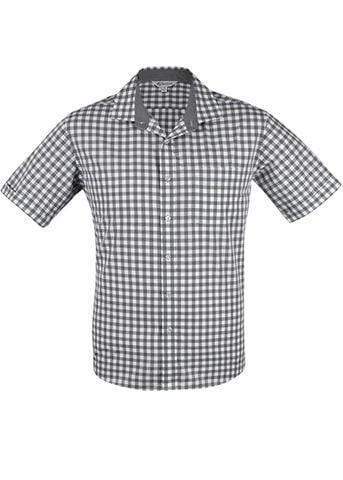 Aussie Pacific Men's Devonport Short Sleeve Shirt 1908S Corporate Wear Aussie Pacific Charcoal XXS 
